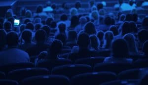 a picture of people in a cinema